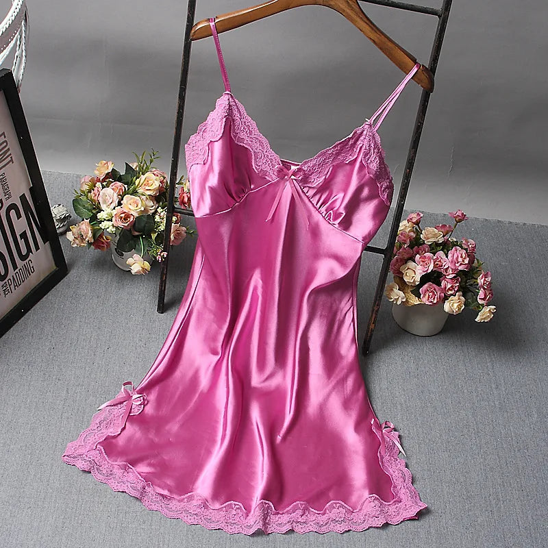 Satin Lace Nightdress – Women’s Sexy Sleepwear