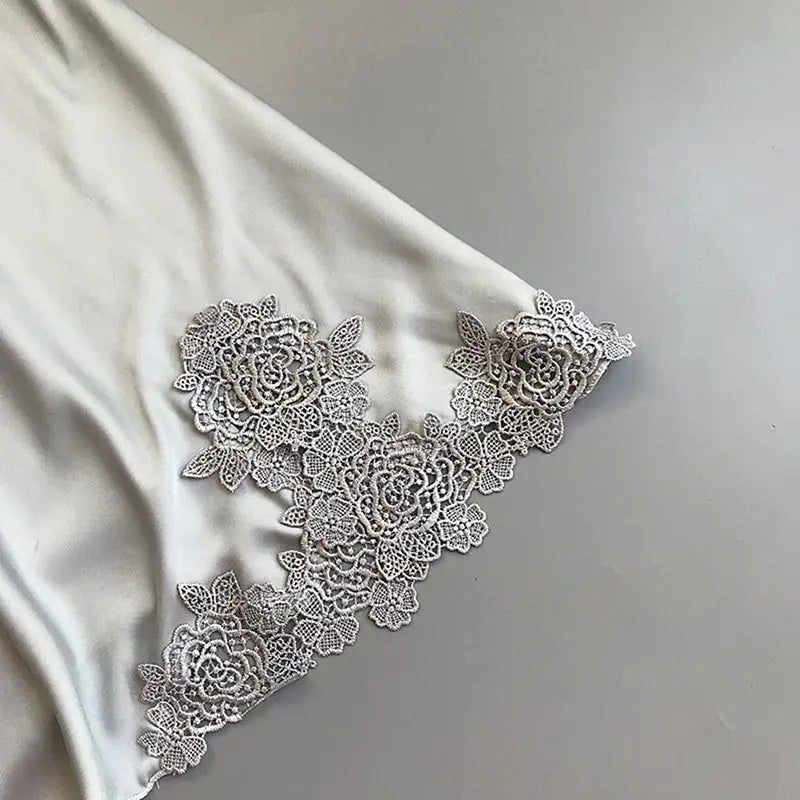 Sexy Satin Lace Nightdress