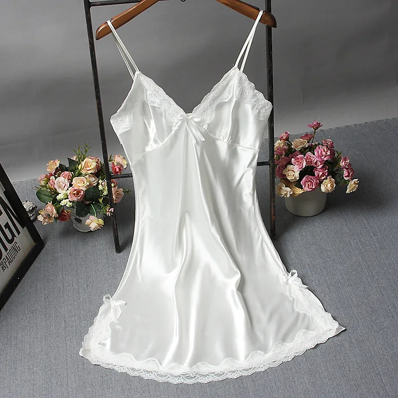 Satin Lace Nightdress – Women’s Sexy Sleepwear