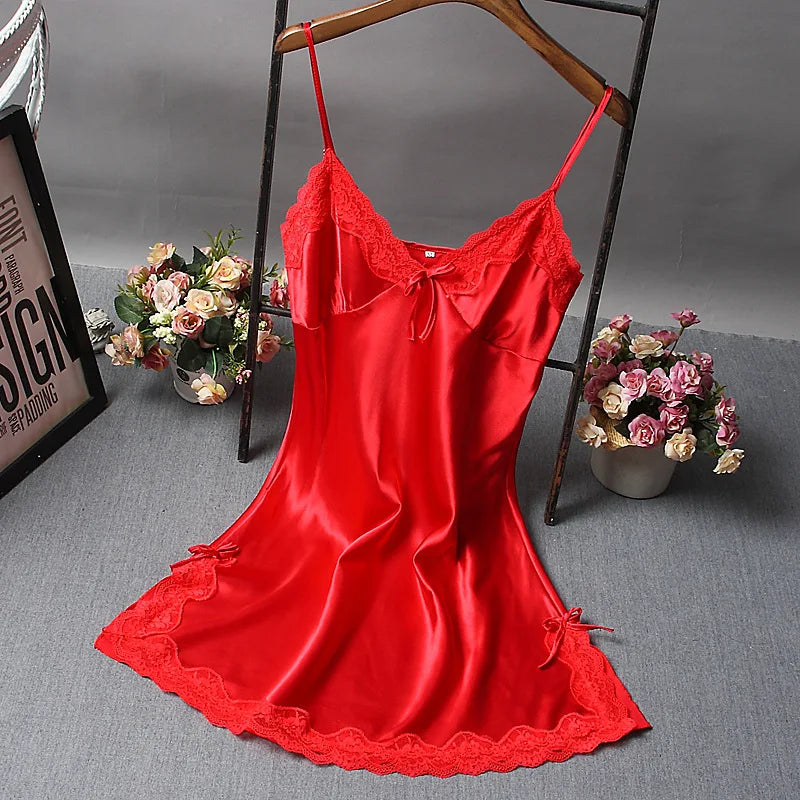 Satin Lace Nightdress – Women’s Sexy Sleepwear