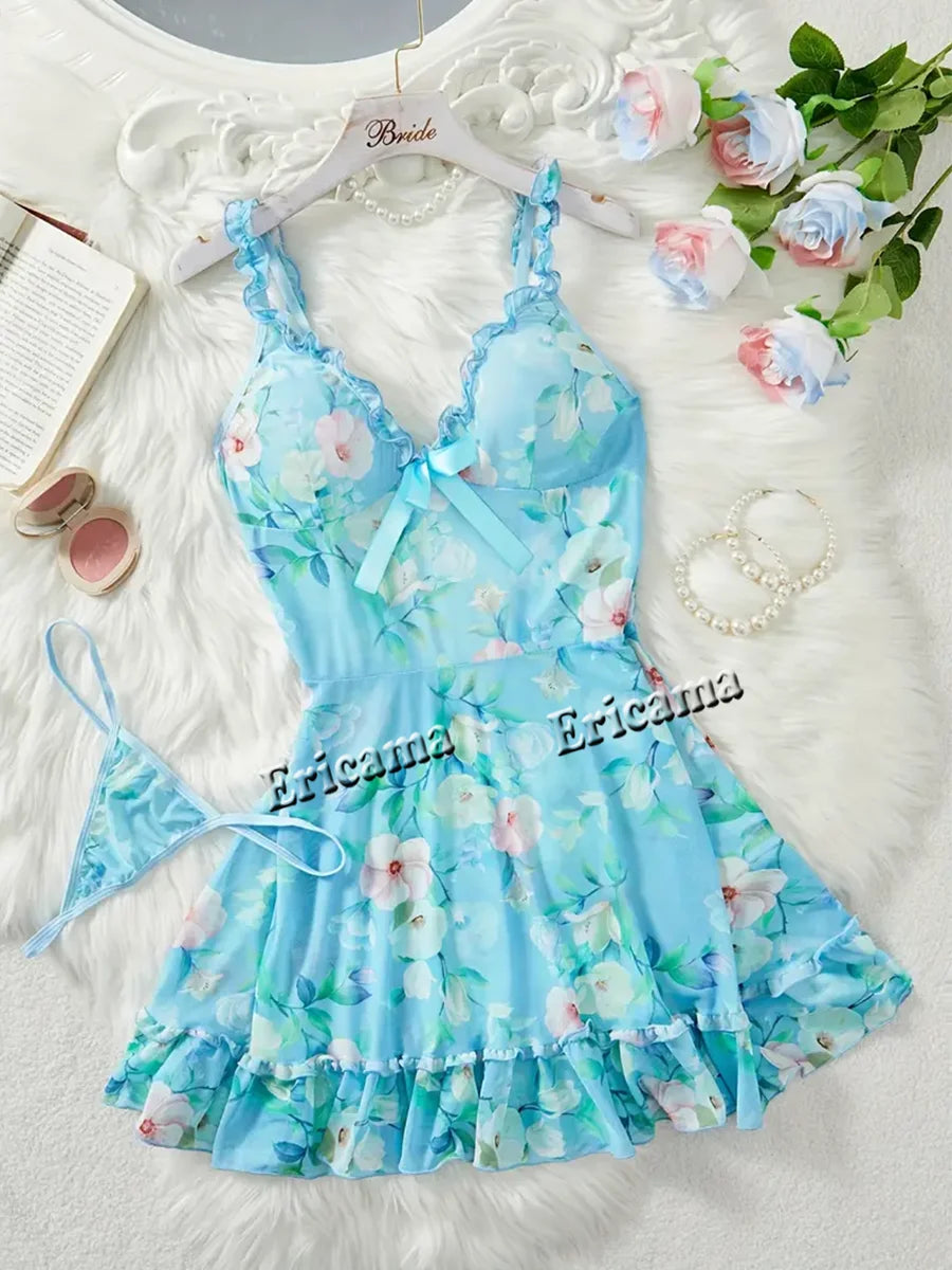 Lace Ruffle Lingerie Set – Bra & Panty